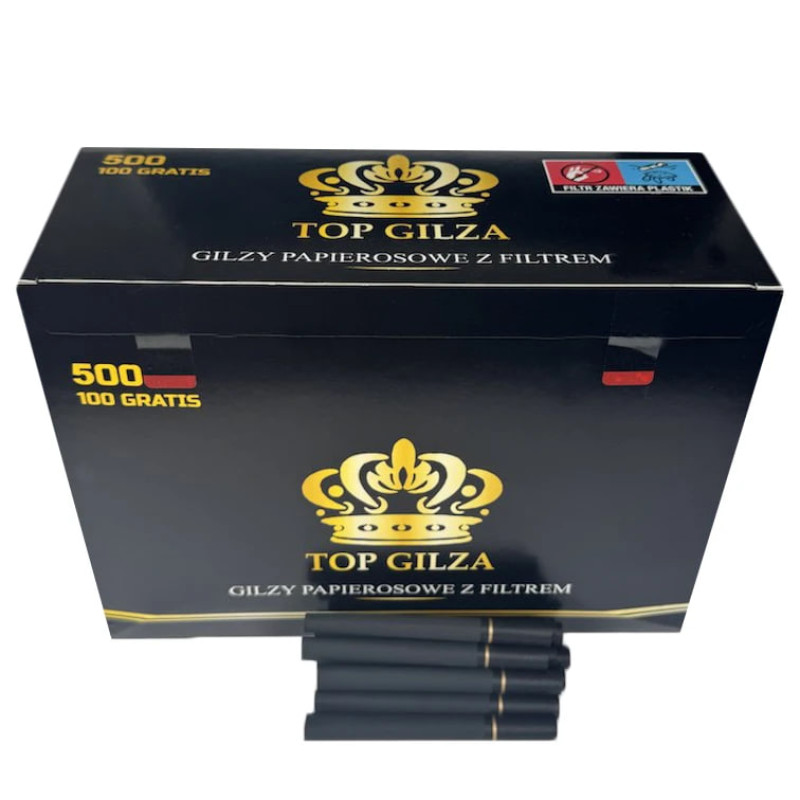 Черные сигаретные гильзы Top Gilza BLACK 500 штук