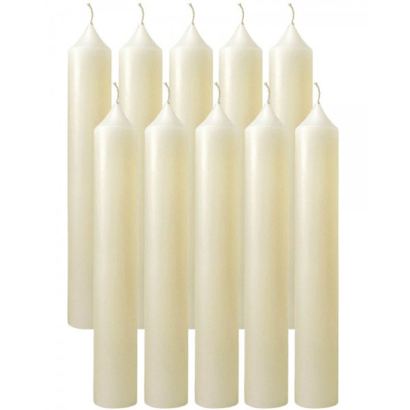 Свічка господарська парафінова столова біла 10 шт
