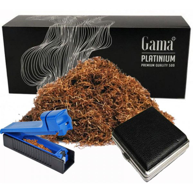 Набір для набивання гільз / сигарет (тютюн, гільзи, машинка, портсигар)